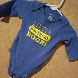 Carter Blue 'Little Brothers Rock' Kids One Piece